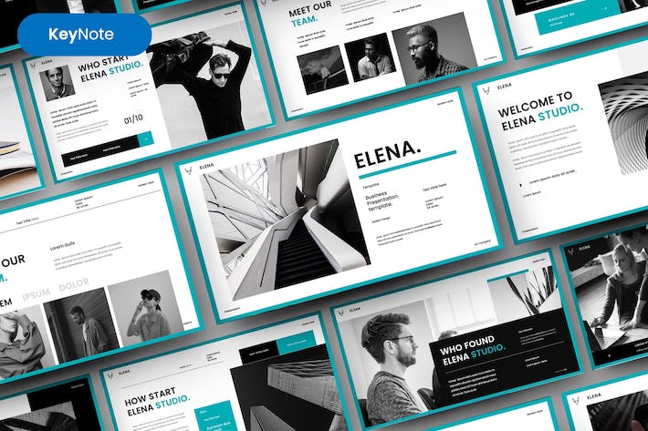 国外创意极简商务风格keynote模板 - 顶尖PPT