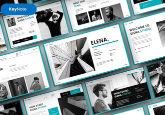 国外创意极简商务风格keynote模板 - 顶尖PPT