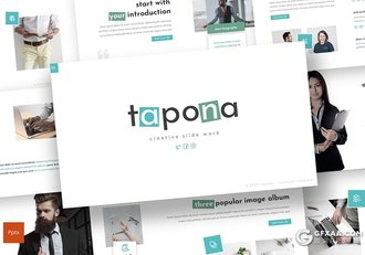 30页扁平化创意方块点缀国外商务风格企业宣传PPT模板 - 顶尖PPT