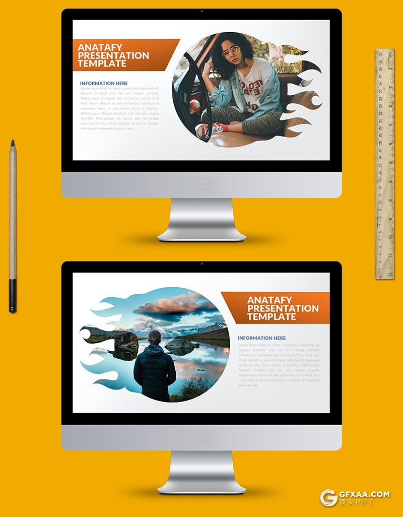 36页创意图形图片剪影国外图片展示极简多用途keynote模板 - 顶尖PPT