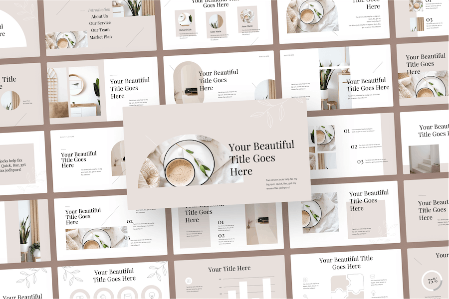 美学风格家居keynote模板 - 顶尖PPT