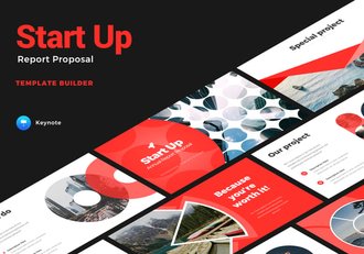 企业年度报告信息图形图表keynote模板 - 顶尖PPT