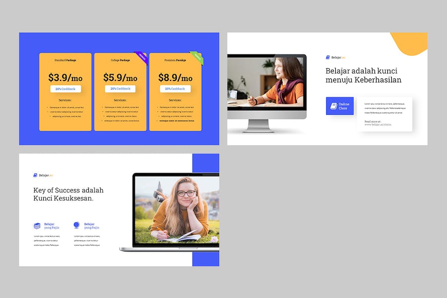 教育培训在线课程展示PPT模板 - 顶尖PPT