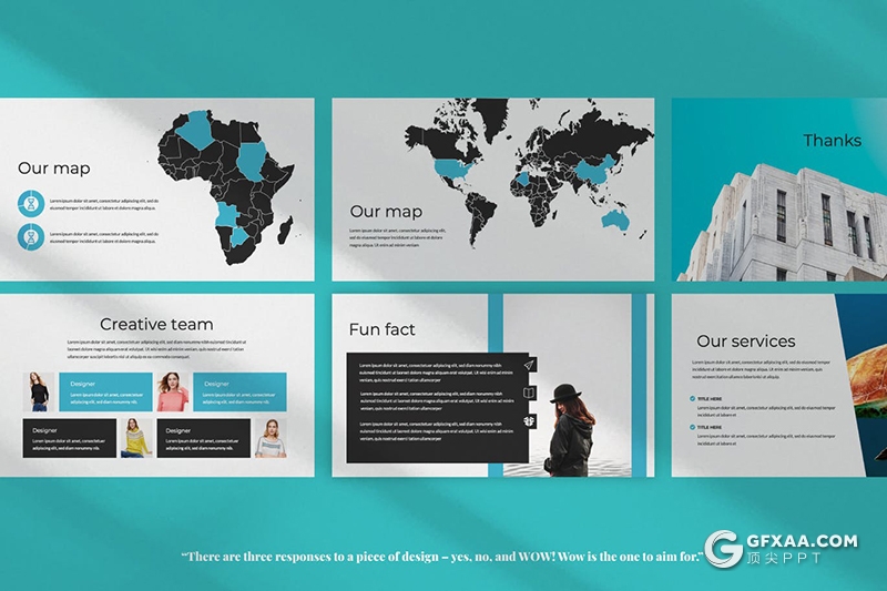 49页扁平化蓝色时尚简约风格国外商务keynote模板 - 顶尖PPT