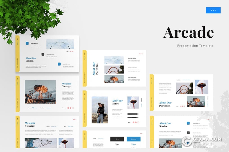 30页简约信封设计风格文艺小清新多用途keynote模板 - 顶尖PPT