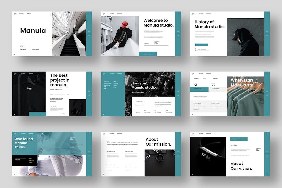 欧美商务风格企业案例展示商业商务通用PPT模板 - 顶尖PPT