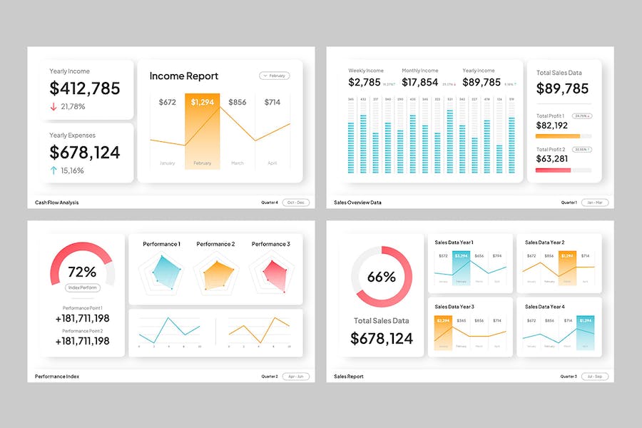 数据信息图形图表keynote模板 - 顶尖PPT