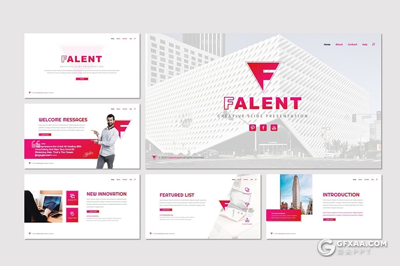 30页人才招聘业务展示国外高逼格PPT模板 5种主题配色 - 顶尖PPT