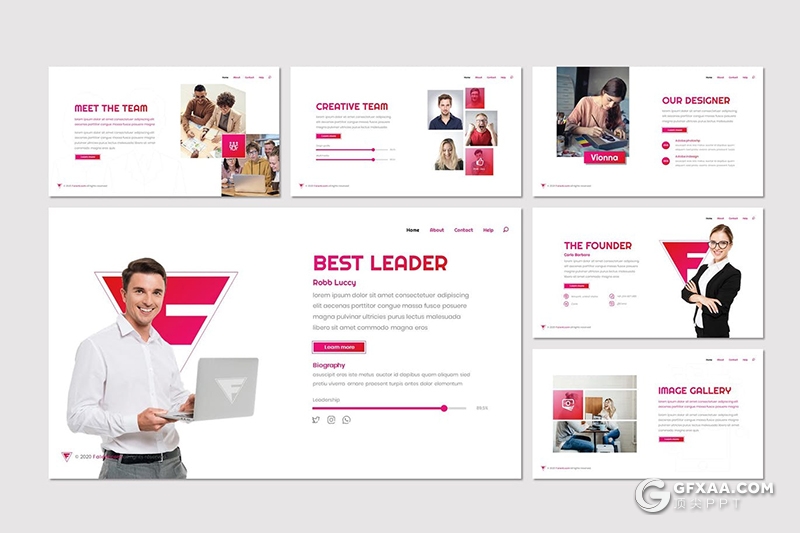 30页人才招聘业务展示国外高逼格PPT模板 5种主题配色 - 顶尖PPT