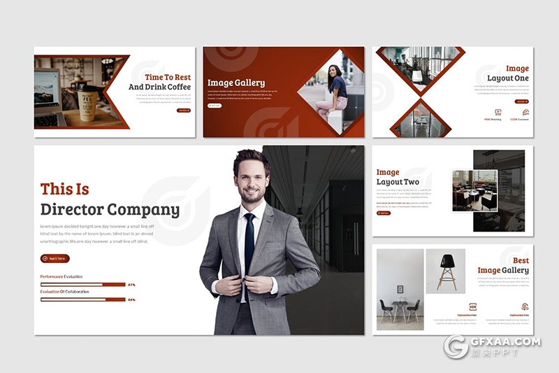 30页国外商务风格业务合作项目展示PPT模板5种主题配色 - 顶尖PPT