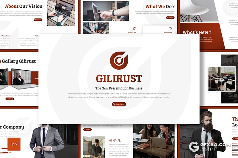 30页国外商务风格业务合作项目展示PPT模板5种主题配色 - 顶尖PPT