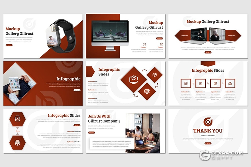 30页国外商务风格业务合作项目展示PPT模板5种主题配色 - 顶尖PPT