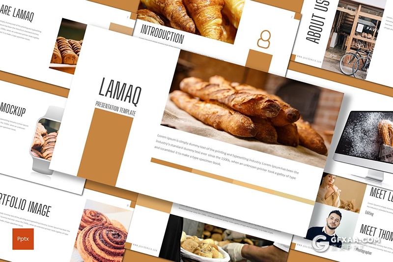 30页扁平化面包烘培工艺介绍面包品牌宣传PPT模板5种主题配色 - 顶尖PPT