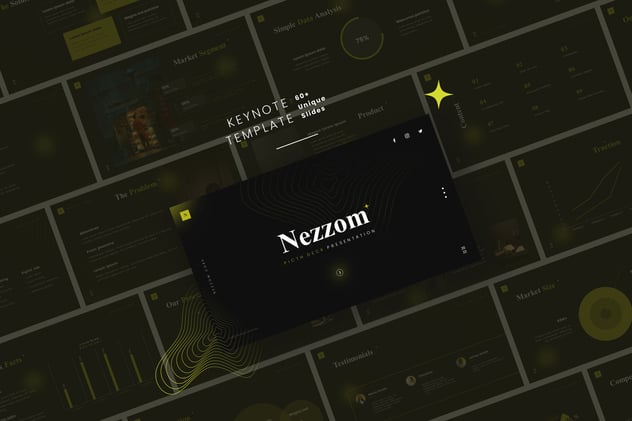 黑色系创业项目融资产品推广商业计划汇报keynote模板 - 顶尖PPT