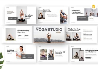 瑜伽工作室介绍PPT模板 - 顶尖PPT