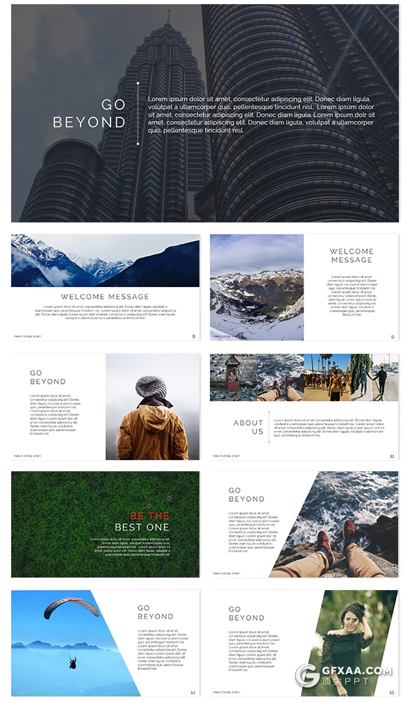 85页创意几何图形排版国外简约商务风格PPT模板 - 顶尖PPT