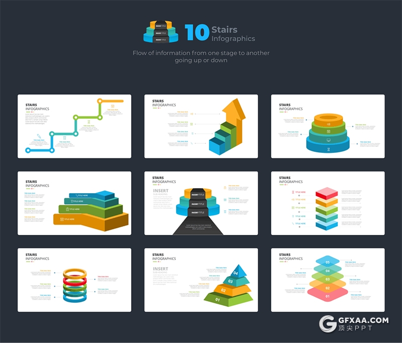 200页国外彩色创意商务图形ppt模板卡通人物插画ppt树形图圆形金字塔箭头指向地图图形PPT模板 - 顶尖PPT