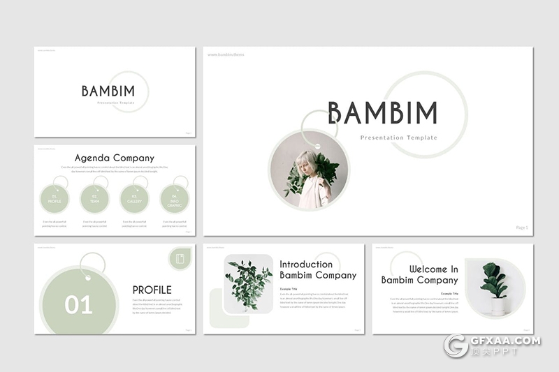 30页创意圆形标签设计极简文艺风格多用途keynote模板5种配色 - 顶尖PPT