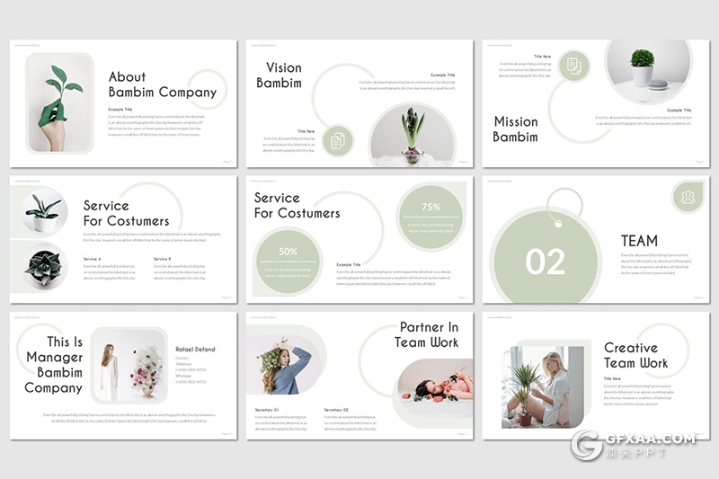 30页创意圆形标签设计极简文艺风格多用途keynote模板5种配色 - 顶尖PPT