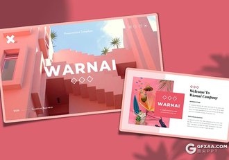 30页国外红色流行时尚杂志风格PPT模板 - 顶尖PPT