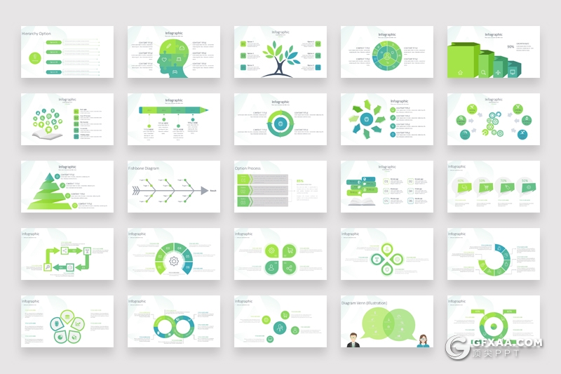 400页创意商务信息图形图表PPT模板各种逻辑数据图形3d小人ppt超级图形合集 - 顶尖PPT