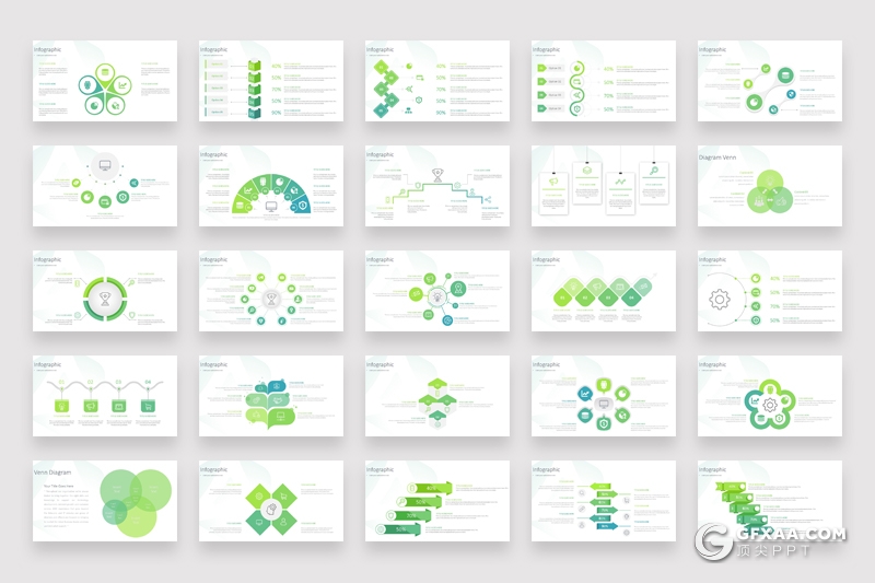 400页创意商务信息图形图表PPT模板各种逻辑数据图形3d小人ppt超级图形合集 - 顶尖PPT