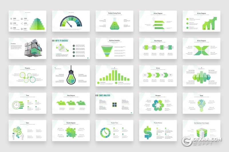 526页PPT超级图形模板创意商务信息图形图表PPT模板合集 - 顶尖PPT