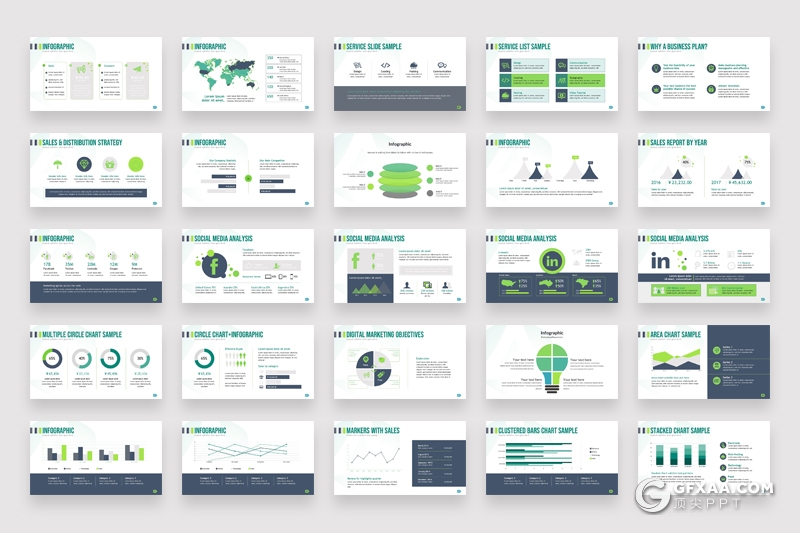 526页PPT超级图形模板创意商务信息图形图表PPT模板合集 - 顶尖PPT
