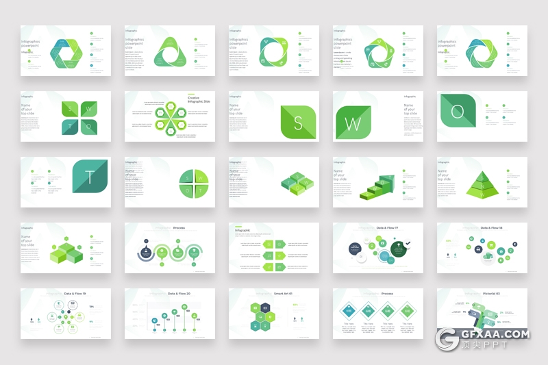 526页PPT超级图形模板创意商务信息图形图表PPT模板合集 - 顶尖PPT