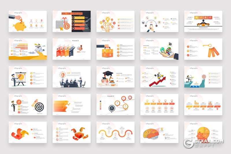 437页各种数据信息图形图表PPT模板 - 顶尖PPT