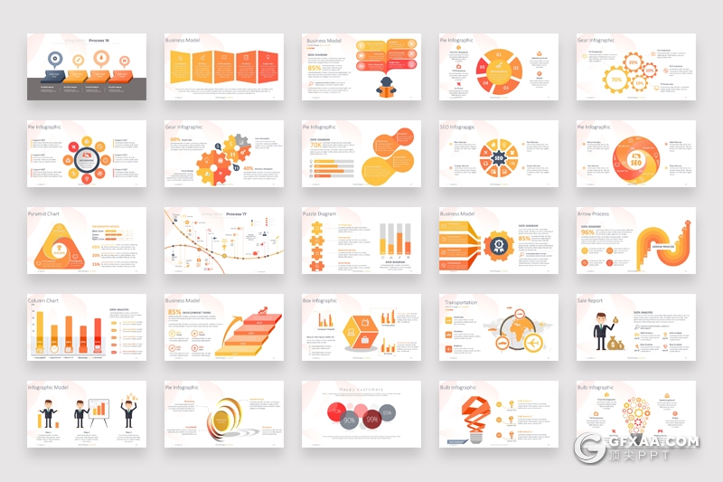 437页各种数据信息图形图表PPT模板 - 顶尖PPT