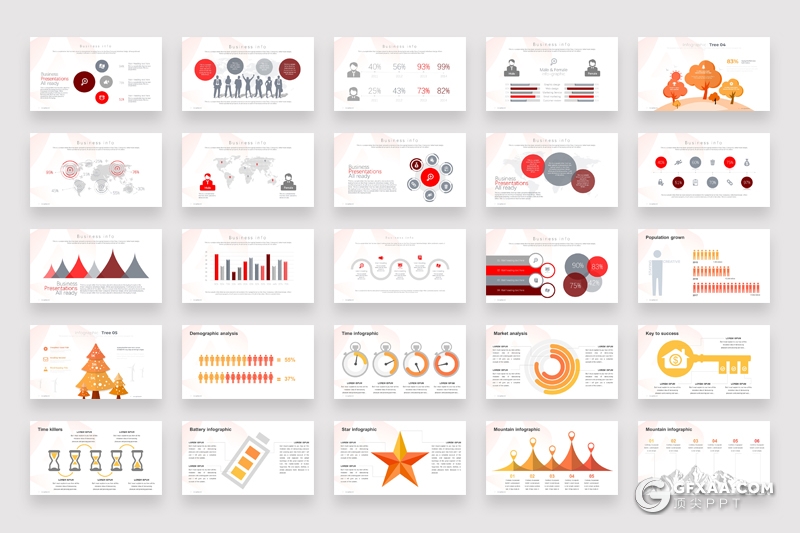 437页各种数据信息图形图表PPT模板 - 顶尖PPT