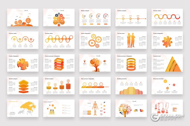 437页各种数据信息图形图表PPT模板 - 顶尖PPT
