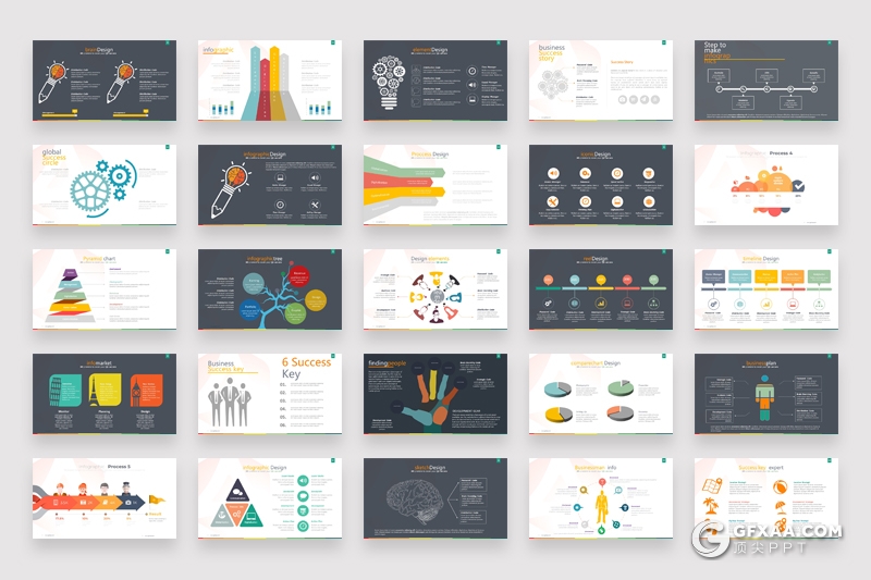 437页各种数据信息图形图表PPT模板 - 顶尖PPT
