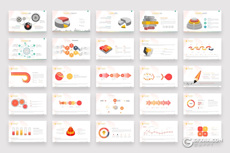 437页各种数据信息图形图表PPT模板 - 顶尖PPT