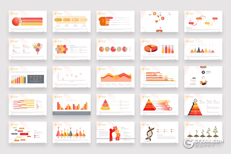 437页各种数据信息图形图表PPT模板 - 顶尖PPT