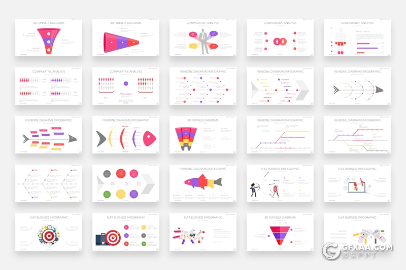 479页PPT设计常用数据图形合集 - 顶尖PPT