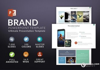 77页国外商务风格团队项目介绍案例展示工作计划PPT模板110种XML配色 - 顶尖PPT