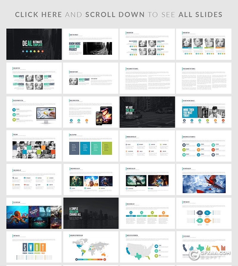 60页欧美风格商务工作汇报计划企业宣传介绍通用PPT模板60种XML配色 - 顶尖PPT