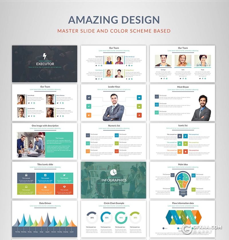 50页国外商务风格企业宣传项目展示工作计划PPT模板 - 顶尖PPT