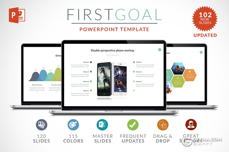100页彩色商务企业宣传介绍工作汇报计划多用途PPT模板61种XML配色 - 顶尖PPT