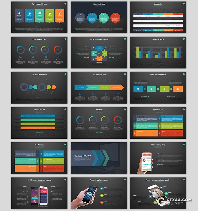 100页彩色商务企业宣传介绍工作汇报计划多用途PPT模板61种XML配色 - 顶尖PPT