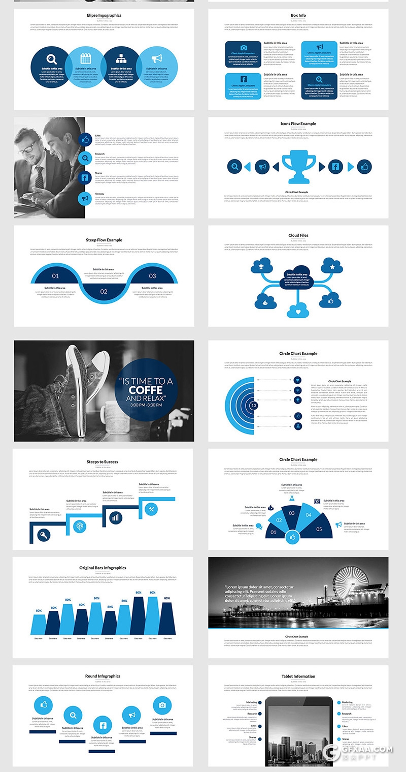 77页欧美风企业项目报告分析工作汇报计划商务通用PPT模板 - 顶尖PPT