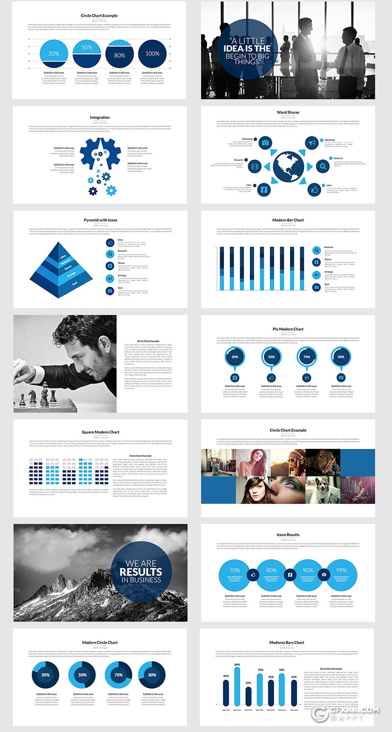 77页欧美风企业项目报告分析工作汇报计划商务通用PPT模板 - 顶尖PPT