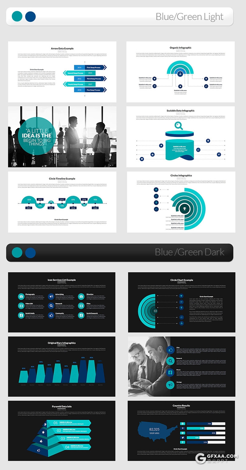 77页欧美风企业项目报告分析工作汇报计划商务通用PPT模板 - 顶尖PPT