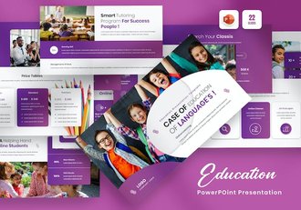 儿童教育教学培训机构PPT模板 - 顶尖PPT