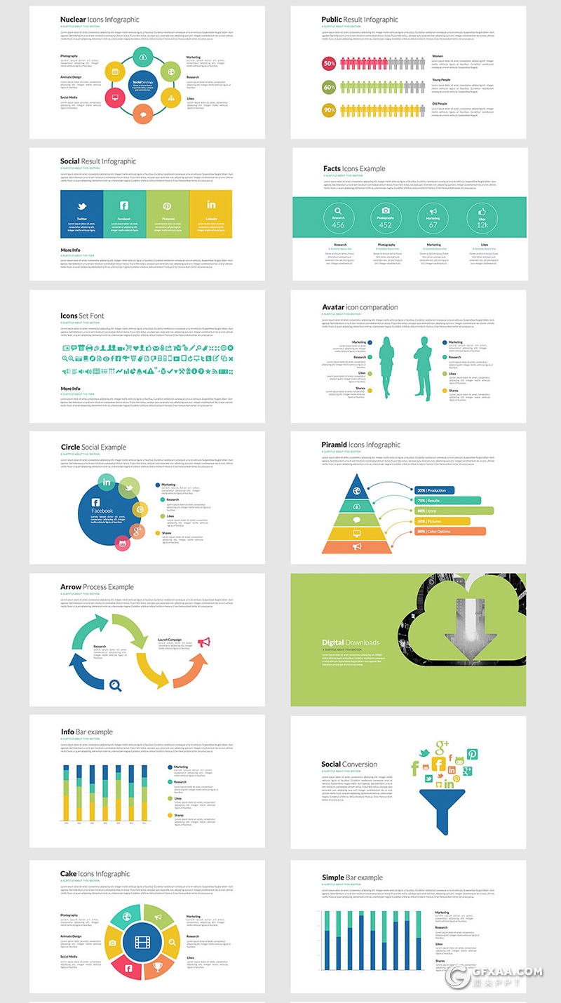 69页黑白两种底色国外商务风格年终工作总结计划PPT模板60种XML配色 - 顶尖PPT