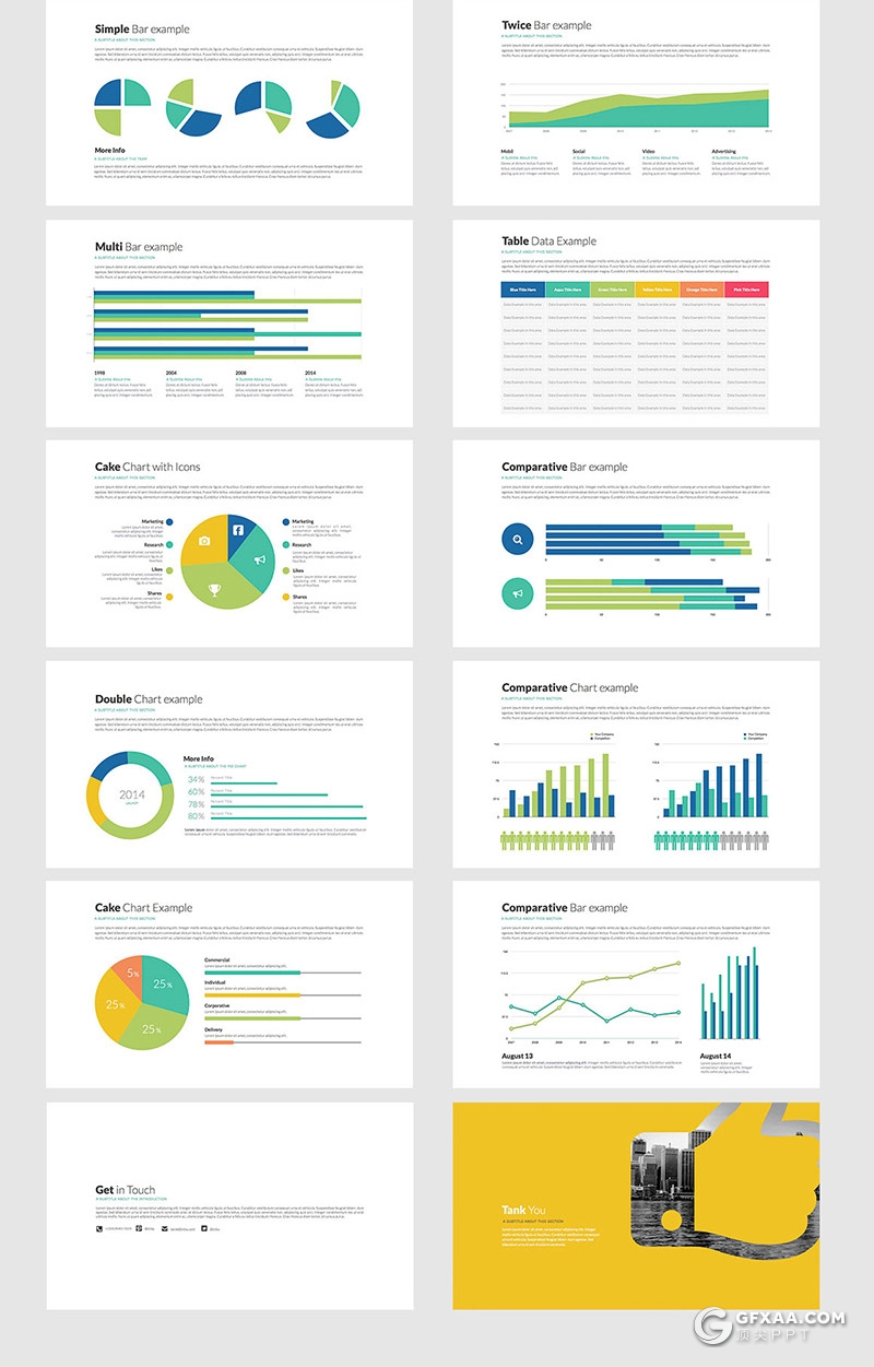 69页黑白两种底色国外商务风格年终工作总结计划PPT模板60种XML配色 - 顶尖PPT