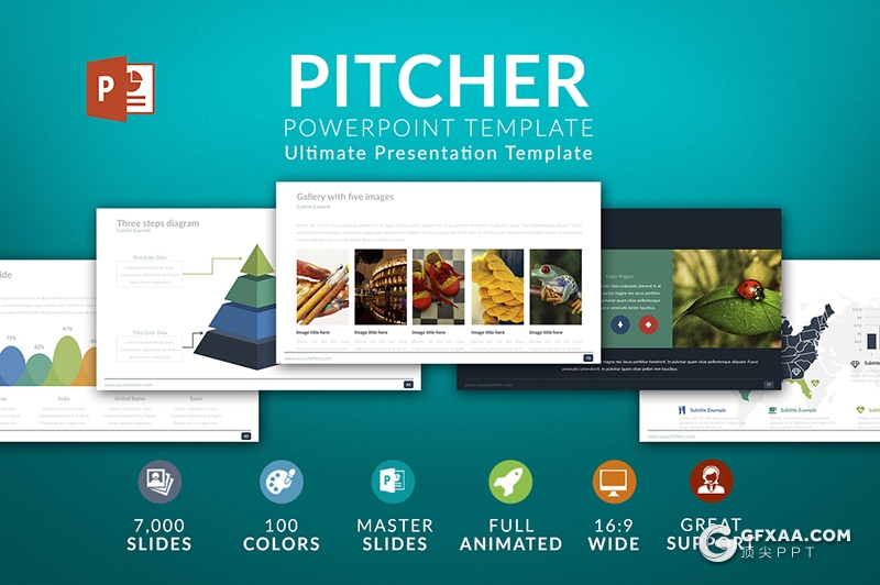 70页国外彩色企业团队介绍工作计划汇报商务通用PPT模板110种XML配色 - 顶尖PPT