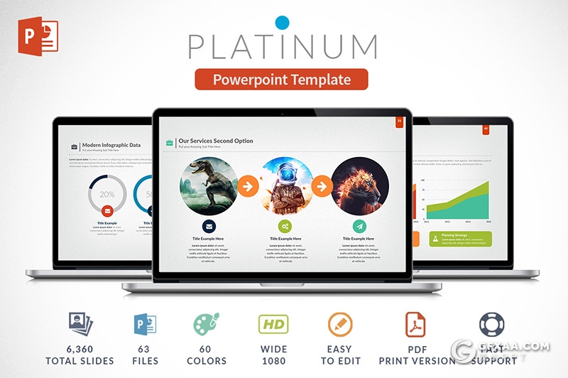 53页国外彩色商务风企业宣传介绍工作计划总结通用PPT模板60种XML配色 - 顶尖PPT
